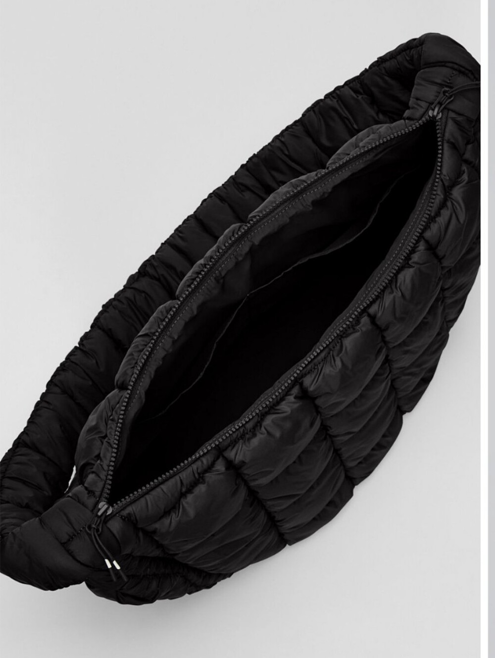 Fabletics New In bag - Black Quilted Shoulder Bag - Stylish Puffer Tote - Picture 4 of 6